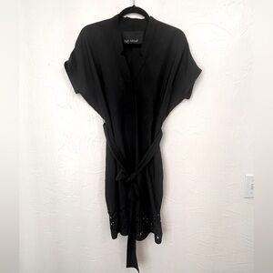 Yigal Azrouel Black cutout shirt dress size S